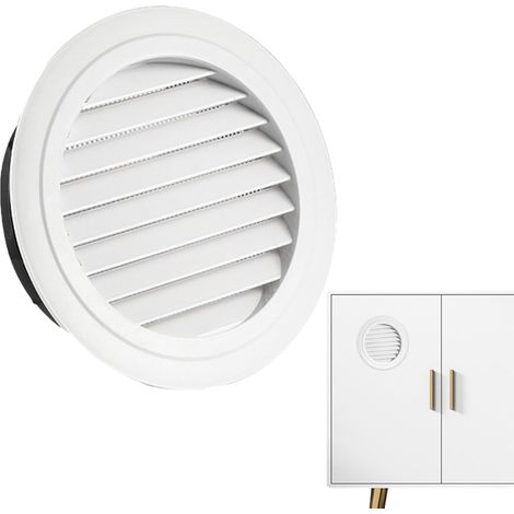 Ventilación de techo redonda  Difusor de techo  Ventilación Interior Ajustable, Ventilación De Techo Inclinada De 45 Grados con Puerto De Escape Y Difusor para Baño,100 Mm (1/5)