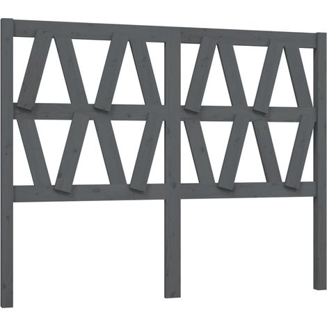Testiera per dormire accessorio per camera da letto 126 x 4 x 100 cm legno di pino grigio TDL0203499