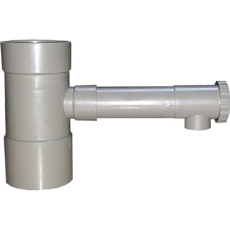 Negomix – Collecteur gouttière 80 mm gris – PVC avec vanne arrêt – Sortie diamètre 40 mm – Accessoire pour récupération d'eau de pluie