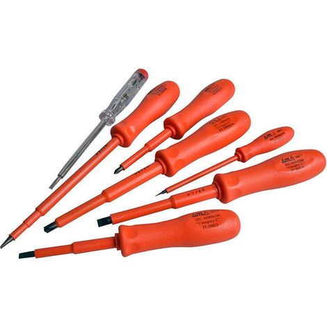 Premium ITL Insulated Screwdriver Set of 7 – Certified Electrical Safety Tools for Professional and DIY Use (1/3)