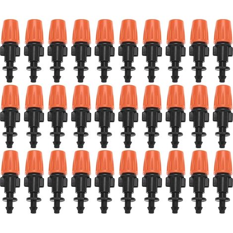 50pcs/Set Adjustable Garden Drip Irrigation Misting Nozzles Micro Flow Sprinkler Head Atomizer (1/5)