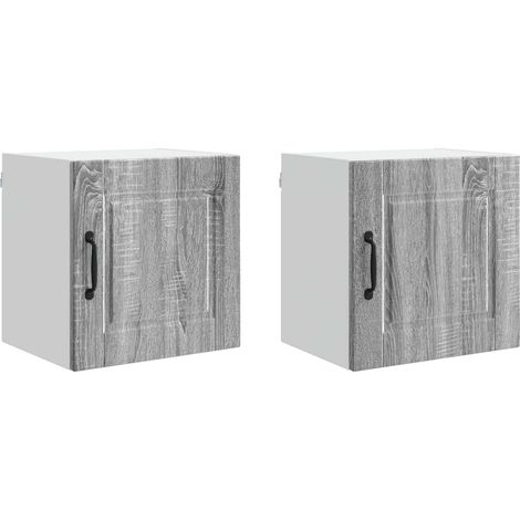 Maison Exclusive - Armadietto a muro PORTO 2 pcs Grigio Sonoma 40 x 31 x 40 cm