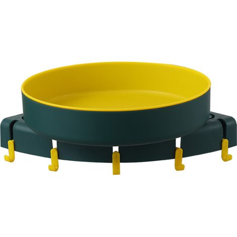 Étagère d'angle rotative sans perçage, plastique robuste, étagère flottante murale pour salle de bain, cuisine et toilettes, design moderne (1/5)