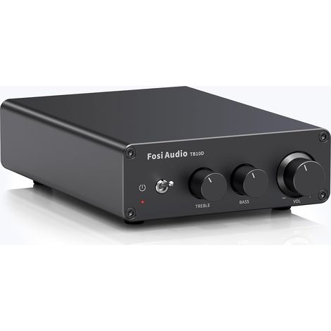 Mini amplificateur stéréo Classe D Ampli Récepteur Audio 2 canaux intégré pour Haut-parleurs passifs avec contrôle des aigus et des Basses (1/5)
