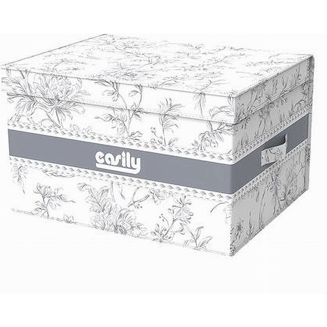 TRADE SHOP - Box Portatutto Scatola Salvaspazio Contenitore Organizer 30x28x15cm Fantasia 87313 - (1/5)