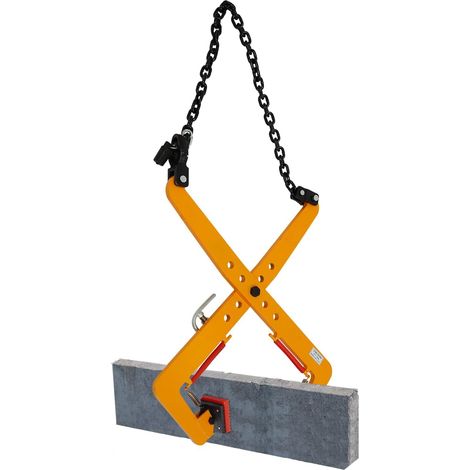 HAUTOUR Pince de levage industrielle en acier allié, capacité de tirage maximale 500kg, ouverture 33-70cm, outil de levage pour bois planches pierres chantier mine construction (1/5)