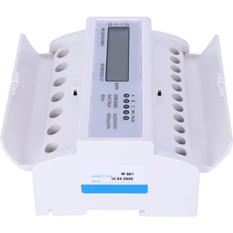 Digitaler Energieverbrauchszähler (230/400 V, 5–100 A), 3-phasig, kWh-Zähler mit LCD-Anzeige (1/5)