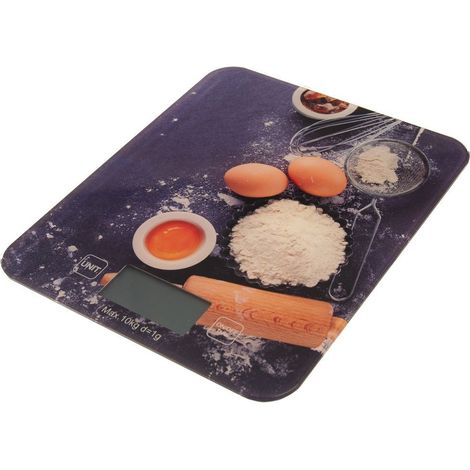 báscula de cocina electrónica plana de cristal 10 kg (1/5)