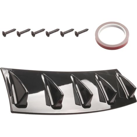 Soiler arrière de Voiture, Spoiler du Coffre arrière, Spoiler diffuseur de Pare-Chocs 3 nageoires et 5 nagers d'automobile Décoration extérieure Garniture des Accessoires de Style Voiture Cool pour (1/5)