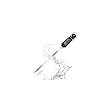 Ce thermomètre de cuisine, doté d'une longue sonde et d'un écran LCD, offre une grande précision et des lectures rapides, idéal pour les grillades, la cuisson de l'huile, du lait, du vin, etc. (1/4)