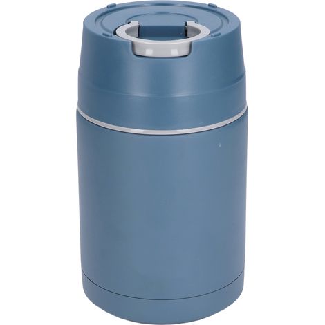 Bocal Isotherme en Acier Inoxydable 304, 1000ml, avec Cuillère Pliable, Bleu (1/5)