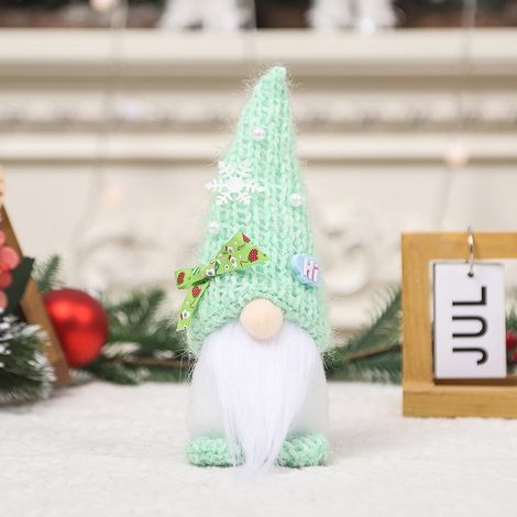 Décor En Peluche De Noël - Tomte En Tissu Rouge Fait Main - Décoration De Table Pour Intérieur - 1 Pièce (1/5)