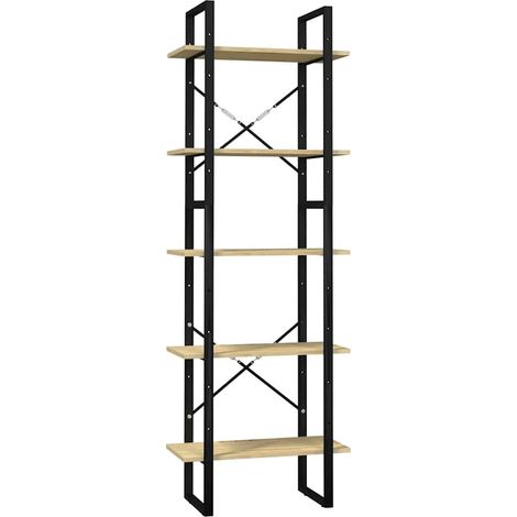 Maison Exclusive - Bücherregal 5 Fächer 60x30x175 cm Massivholz K (1/5)