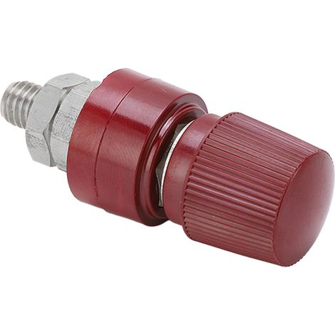 Bornier M8 555 semi-cuivre, bornier de mise à la terre, bornier pour onduleur en bakélite de fer et cuivre, vendu par paquets de 5 (rouge) (1/5)