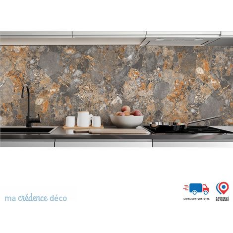 Crédence : Marbre Modena - Couleur noir - Alu composite - 60 - 120 (1/3)