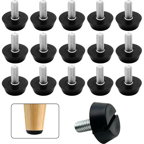Lot de 16 Patins Glisseurs pour Meubles en Ovale Reglable 11.6x7.9x2.4cm Protection Pied de Chaise Table Tampon Chaise Embout de Chaise Patin Meuble Glissement Silencieux Anti Rayures (1/5)