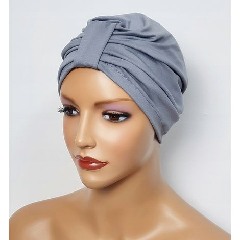 Turbante da donna Emma We-230, cappello in viscosa pronto all'uso, adatto anche dopo la chemioterapia. (1/4)