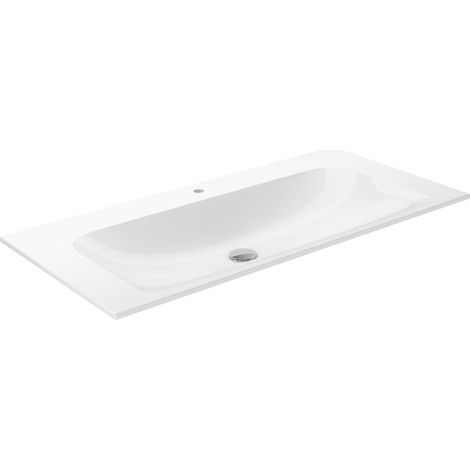 KEUCO X-LINE Einbauwaschtisch aus Keramik, 1007x17x494mm, mit 1 (1/2)