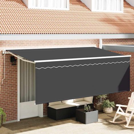 Einziehbare Markise Anthrazit 350 x 200 cm