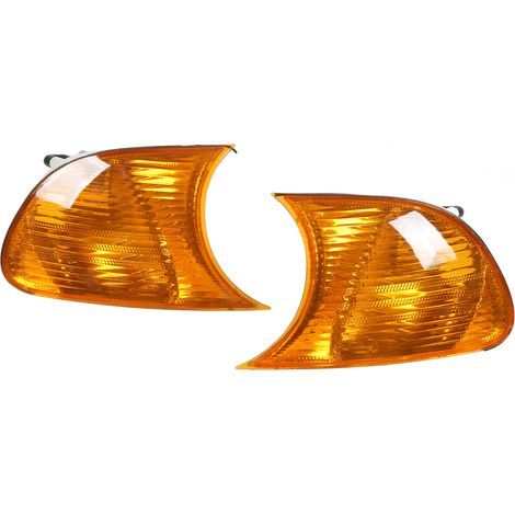 Linke und rechte vordere Blinker mit Klarglas, Ersatzteil für BMW 3er E46 Coupé 1998-2001, gelb 63126904299 63126904300 (1/5)
