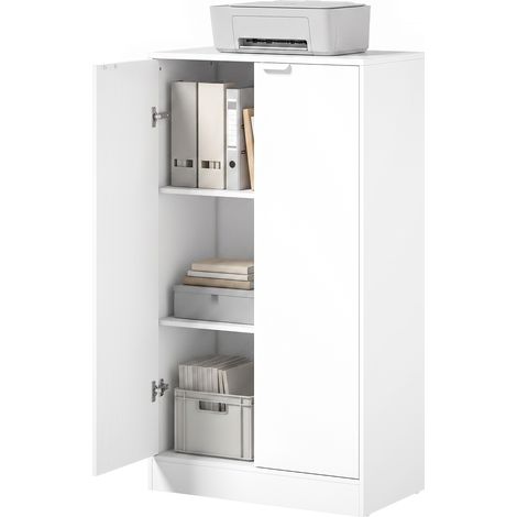 HOMCOM Mobiletto Contenitore Soft-Close, 108 cm, Bianco (1/5)