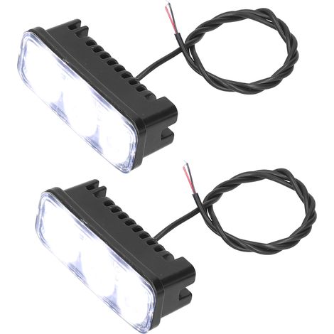 Feu de jour LED universel pour calandre avant, lampe témoin clignotante voiture moto, phare de grillage blanc, kit auto moto. (1/5)