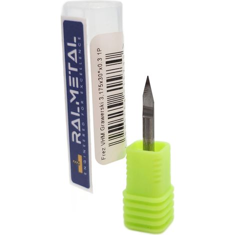 Fresa per incisione in metallo duro integrale 3,175 x 30° x 0,3 mm 1P (1/5)
