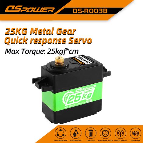 25 kg 300° Servomotor für Auto, Boot, Hubschrauber, Roboterarm, Geländewagenmodell, Metall-Servomotor (1/5)
