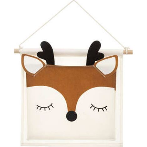 Panier Mural Cerf Enfant Forêt 42cm Multicolore