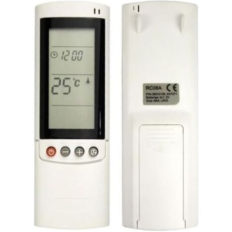 Télécommande compatible Airwell RC08A pour climatiseur – Contrôle à longue distance 10m – Ergonomique et durable – Matériau ABS (1/5)
