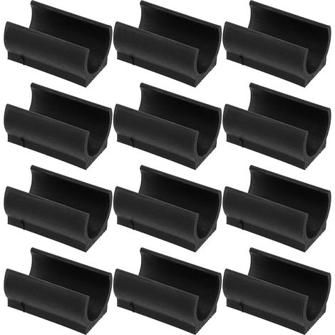 TOYANDONA 50 pezzi Protezioni antiscivolo per trampolini e gambe di mobili, cuscinetti in plastica nera, riduzione del rumore, consistenza morbida, per sedie e mobili, uso quotidiano (1/5)