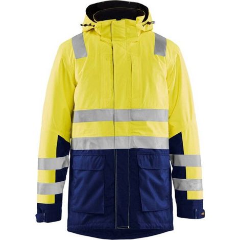 Parka da lavoro invernale alta visibilità 4495 - Giallo fluorescente/Blu navy 4XL (1/4)