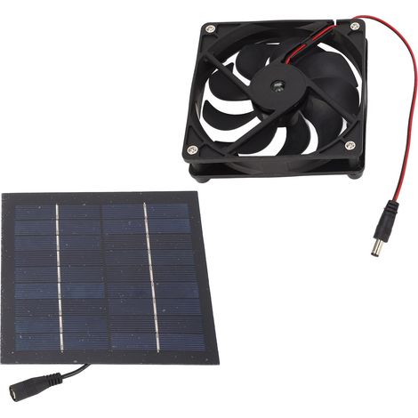 50-W-Solarventilator mit Panel, tragbar für Gewächshaus, Schuppen, Hühnerstall, Tierstall, Fensterabzug (1/5)