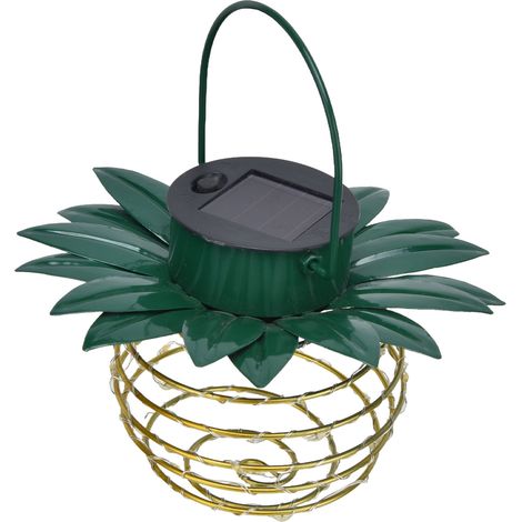 Lanterne solaire suspendue LED mignonne Ananas portable avec poignée, étanche IP65 (1/5)