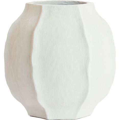 Light & Living Vase SAPHIRA aus Stein mit matter weißer