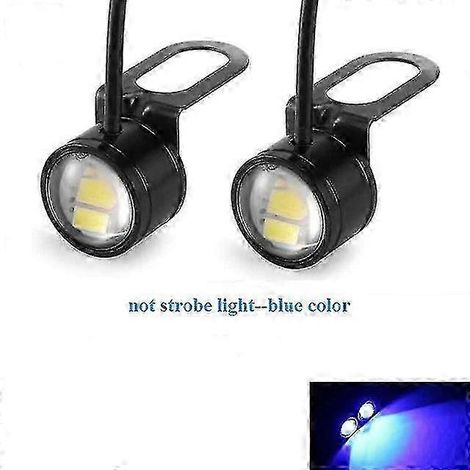 Lot de 2 phares antibrouillard LED haute luminosité pour moto, type œil d'aigle, avec feux de recul et de jour. (1/4)