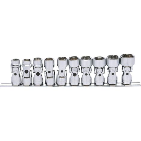 KS Tools 3/8" Jeu de douilles articulées 6 pans CHROMEplus, 10 pcs. 10-19 mm (1/4)