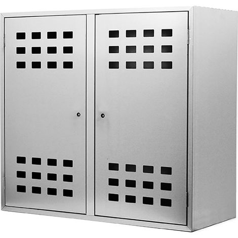 Armadietto box zincato h 90 x l 98 x p 42cm per la custodia di 2 bombole gas gpl (1/5)