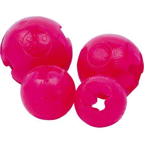 TPR Balle pour chien Gloria - Taille 6.35 cm - Matériau résistant - Boule flexible - Prend soin de la santé dentaire of de votre Dog - Jouets pour chiens - Balles pour chiens - Couleur Rose
