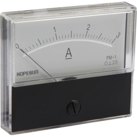 AMPEREMETRE ANALOGIQUE DE TABLEAU 3A CC 70 X 60MM VELLEMAN AIM703000 (1/4)