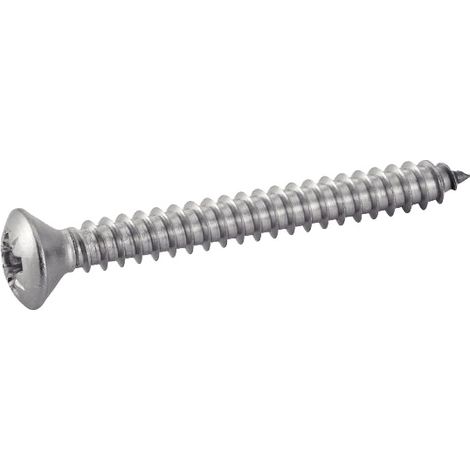 Vis autoforeuse à tête fraisée bombée ACTON 64411 Inox A4 Pozidrive 6,3x32 boîte 200