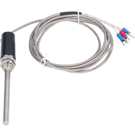 Sonde thermocouple PT100, fil blindé, capteur de température étanche -200-450℃ WZPT-10 (1/5)