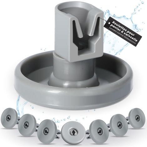 8x Rouleau, Panier inférieur, Plastique résistant, 40mm, Lave-vaisselle AEG (1/5)