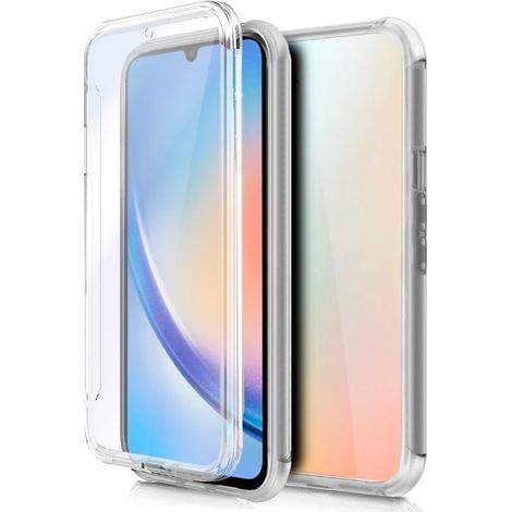 Funda COOL Silicona 3D para Samsung A436 Galaxy A34 5G (Transparente Frontal + Trasera)