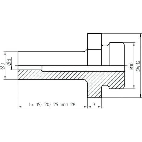 Gesipa pièce de rechange embout buccal 20 extérieur AV SL 25