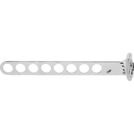 Crochet mural pliable 8 trous pour salle de bain, rangement vêtements en alliage zinc, support accroche mural. (1/5)