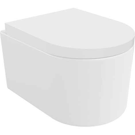Mexen Sofia cuvette WC sans bride Tornado avec abattant à descente lente dur, duroplast, blanc brillant - 30540200T (1/5)