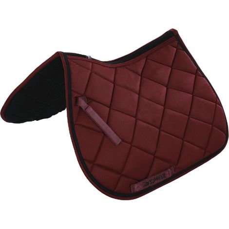 Sottosella inglese da salto Supreme trapuntato realizzato in poliestere con imbottitura interna - Bordeaux / nero (1/5)