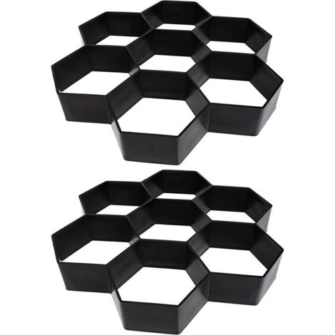 Lot de 2 moules hexagonaux réutilisables en plastique PP (1/5)