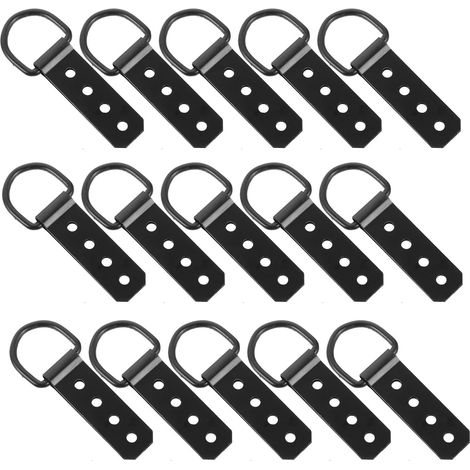 Crochets métalliques robustes, sans bavures, lot de 20, en fer noir, pour accrocher tableaux, (1/5)